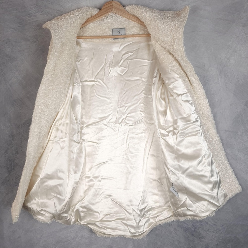 Dudley Stephens Jacket Womens Medium White Fleece Full Zip Lined USA Coat - Picture 7 of 16